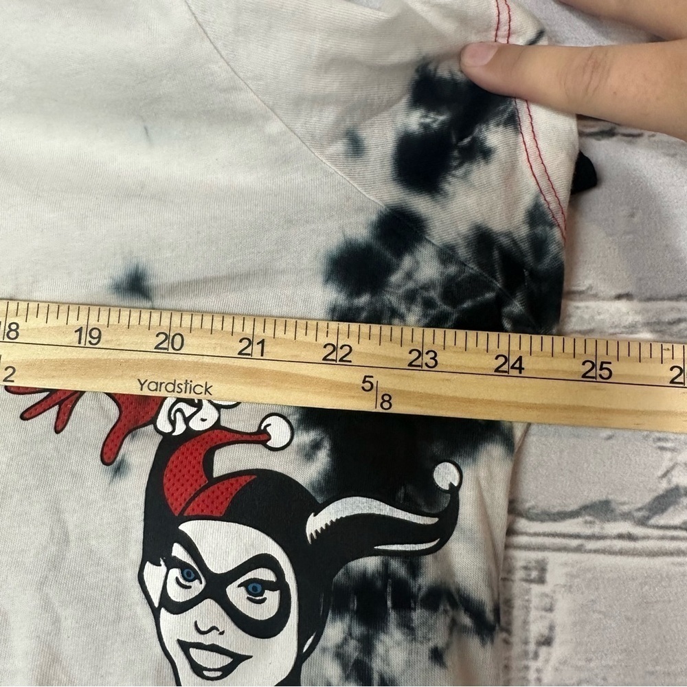 Justice League x Unique Vintage Harley Quinn Graphic T-shirt Gray XXL Tie-dye - Picture 7 of 8